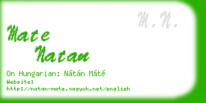 mate natan business card
