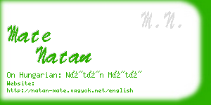 mate natan business card